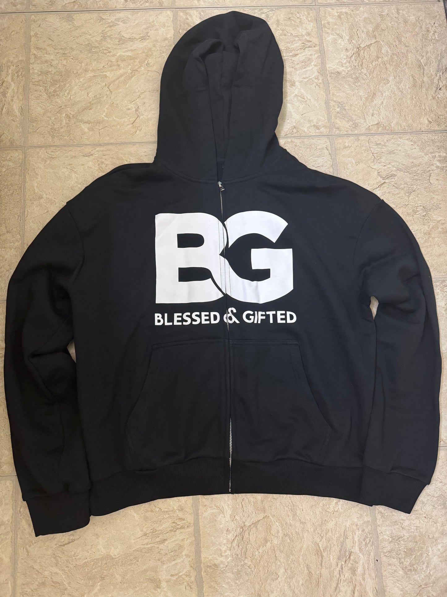 Oversized “QUITTING ISN’T AN OPTION “ zip up