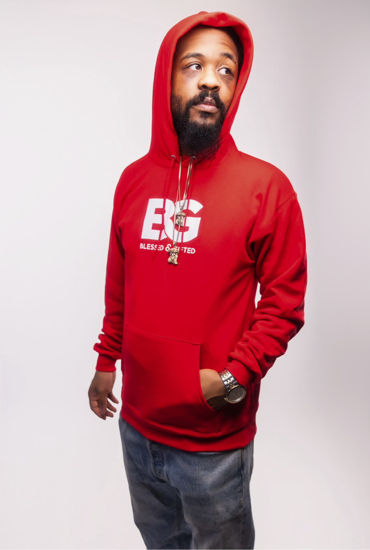 Blessed And Gifted Heather Red Hoodies
