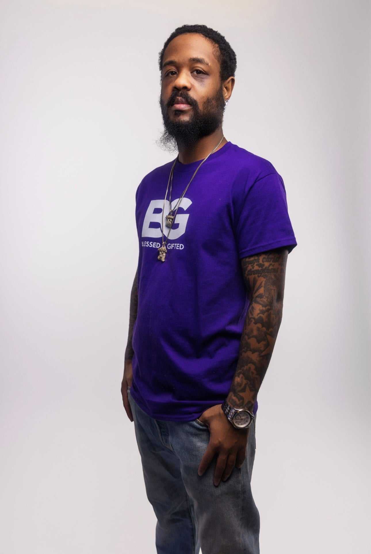 Blessed and gifted quitting isnt an option purple T shirt