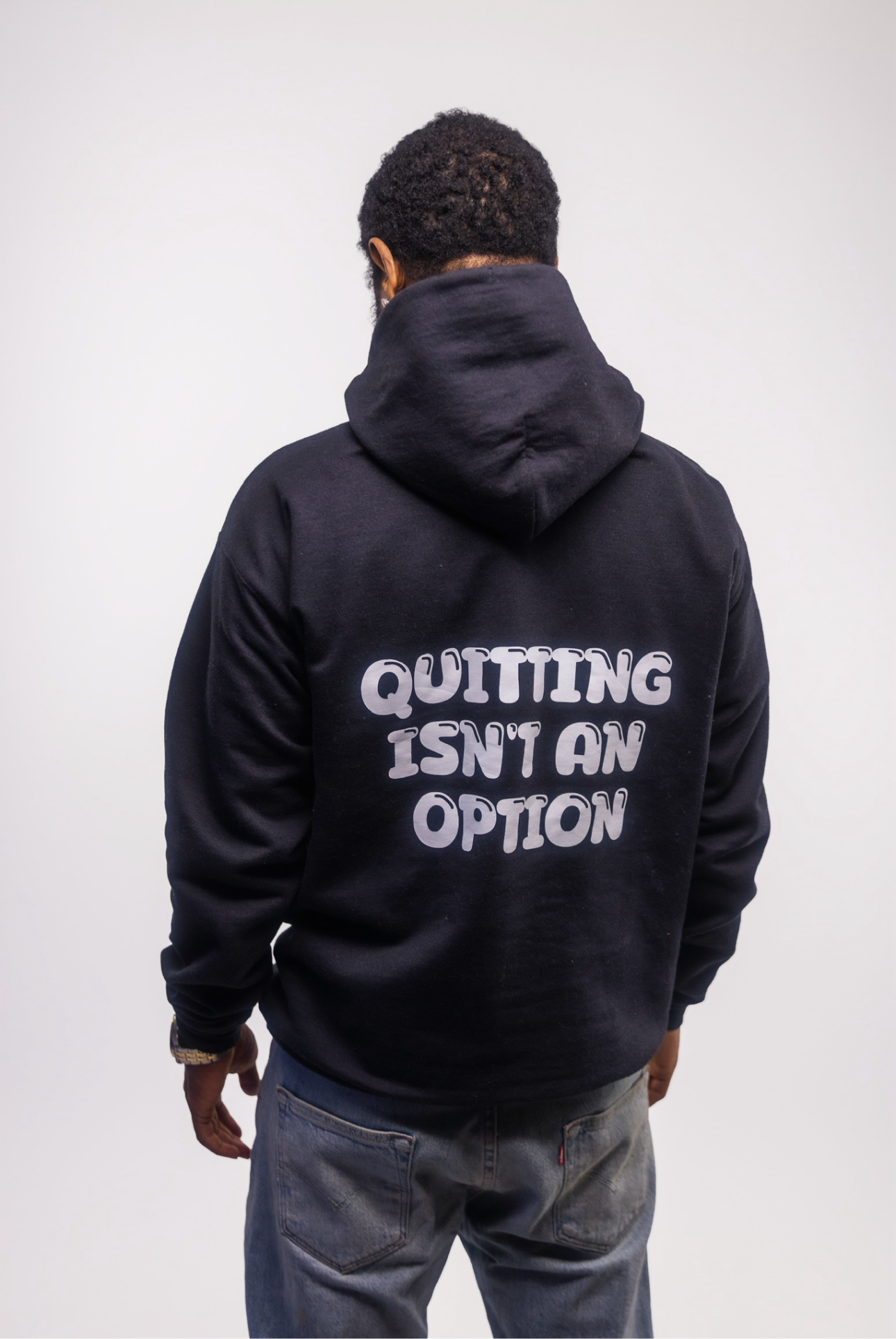Blessed And Gifted QUITTING ISNT AN OPTION BLACK HOODIE
